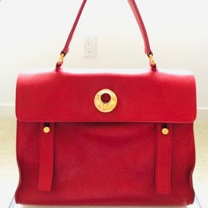 YSL Vintage Red Leather Handbag